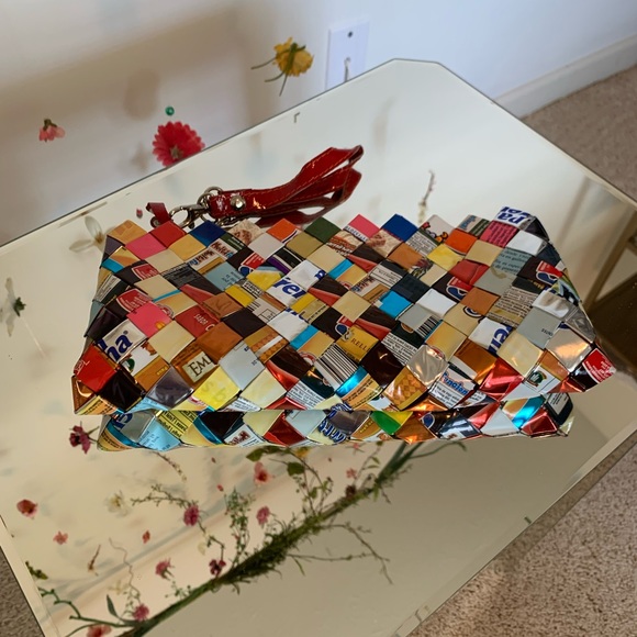 Nahui Ollin Tutti Frutti Candy Wrapper Clutch - Picture 2 of 6